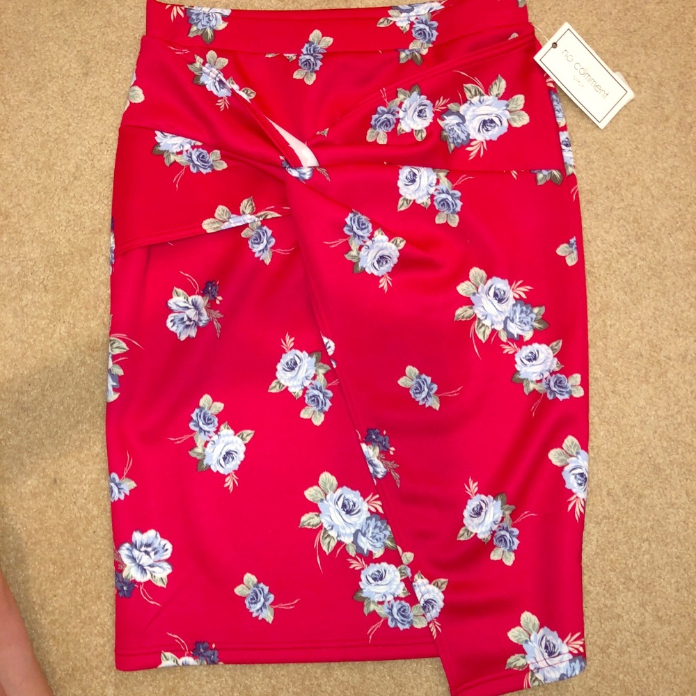 NWT Red Pencil Skirt